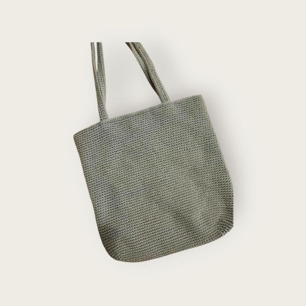 Vintage Y2k early 2000s Old Navy blue crochet hobo shoulder tote bag - Picture 3 of 4